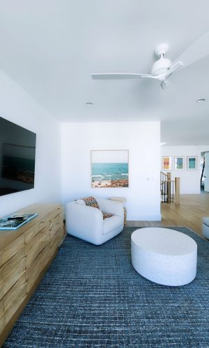 Bright and stylish modern living room interior in St. George, Utah. Elegant furniture and decor create a cozy atmosphere.